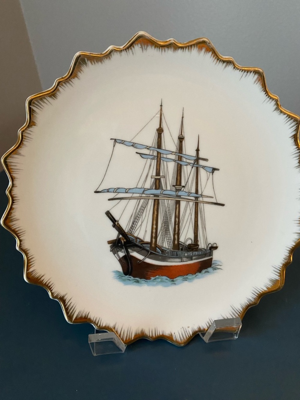 Set Of 2 Decorative Plates Coastal/ Nautical Made In Japan